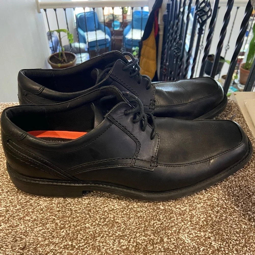 Rockport Walkability Trutech Black Lace Up Men's Shoes SL2 Apron Toe Size 12